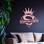 Super Mom Crown Metal Wall Art – Heroic Decorative Design - KAFGP068