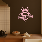 Super Mom Crown Metal Wall Art – Heroic Decorative Design - KAFGP068