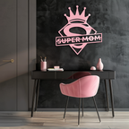 Super Mom Crown Metal Wall Art – Heroic Decorative Design - KAFGP068