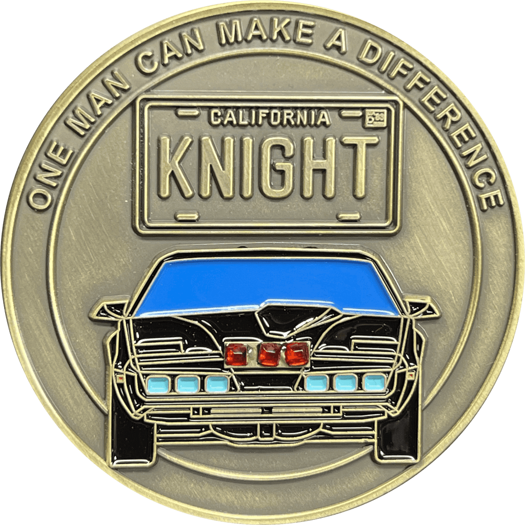BL13-008 Knight Rider license plate KITT voice box Challenge Coin with serial number - 