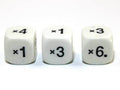 Math Multiplication 16mm d6 White/black - x1 x2 x3 x4 x5 x6 (per die) - 