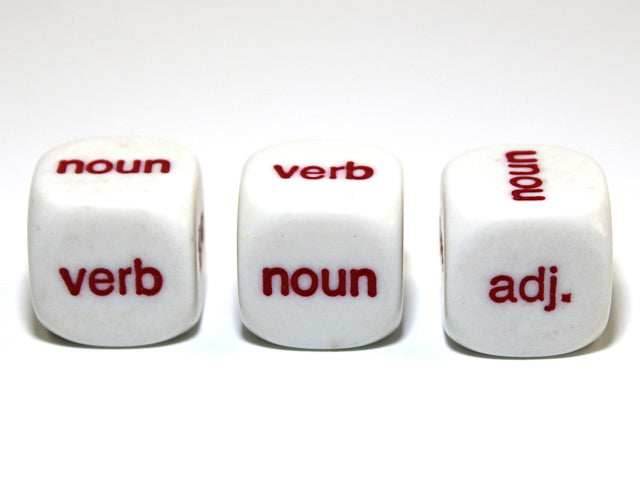 16mm d6, 6 Parts of Speech Verb Preposition Adverb Conjunction Adjective Noun (per die) - 
