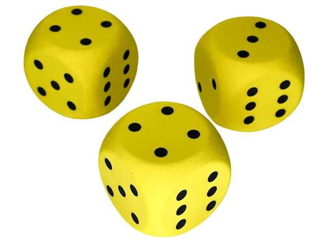 50mm Foam Round Cornered Pips Yellow/black - 
