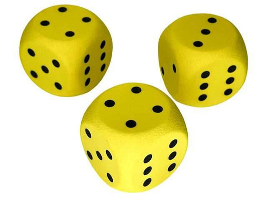 50mm Foam Round Cornered Pips Yellow/black - 