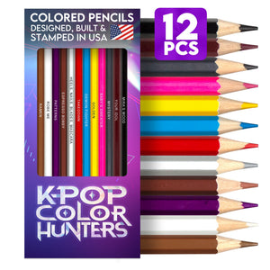 K-Pop Color Hunters Colored Pencil Set for Fans of K-Pop Demon Hunters