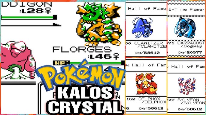 Pokemon Kalos Crystal GBC Video Game Gameboy Color ROM Hack