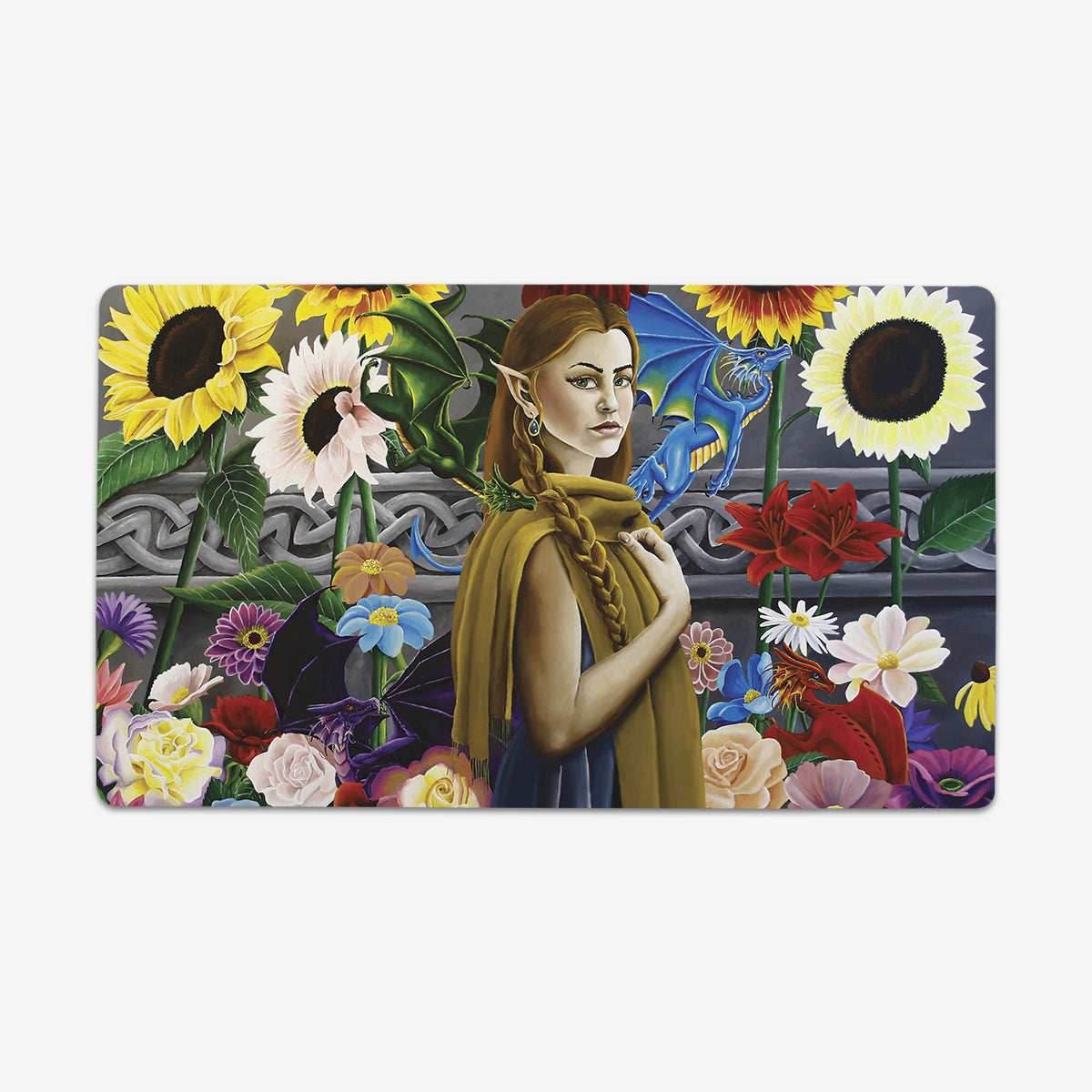 Dragon Flower Garden Playmat - Standard Playmat / Plain