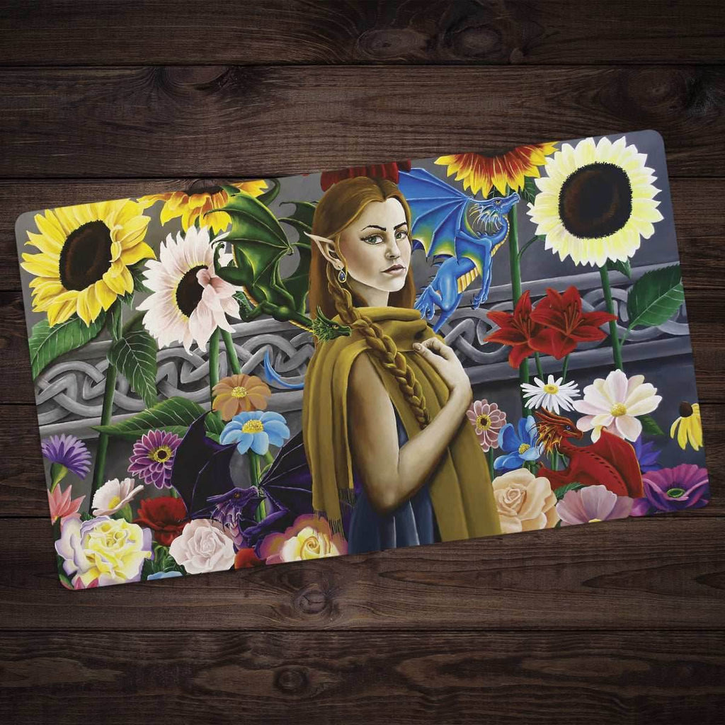 Dragon Flower Garden Playmat - Standard Playmat / Plain