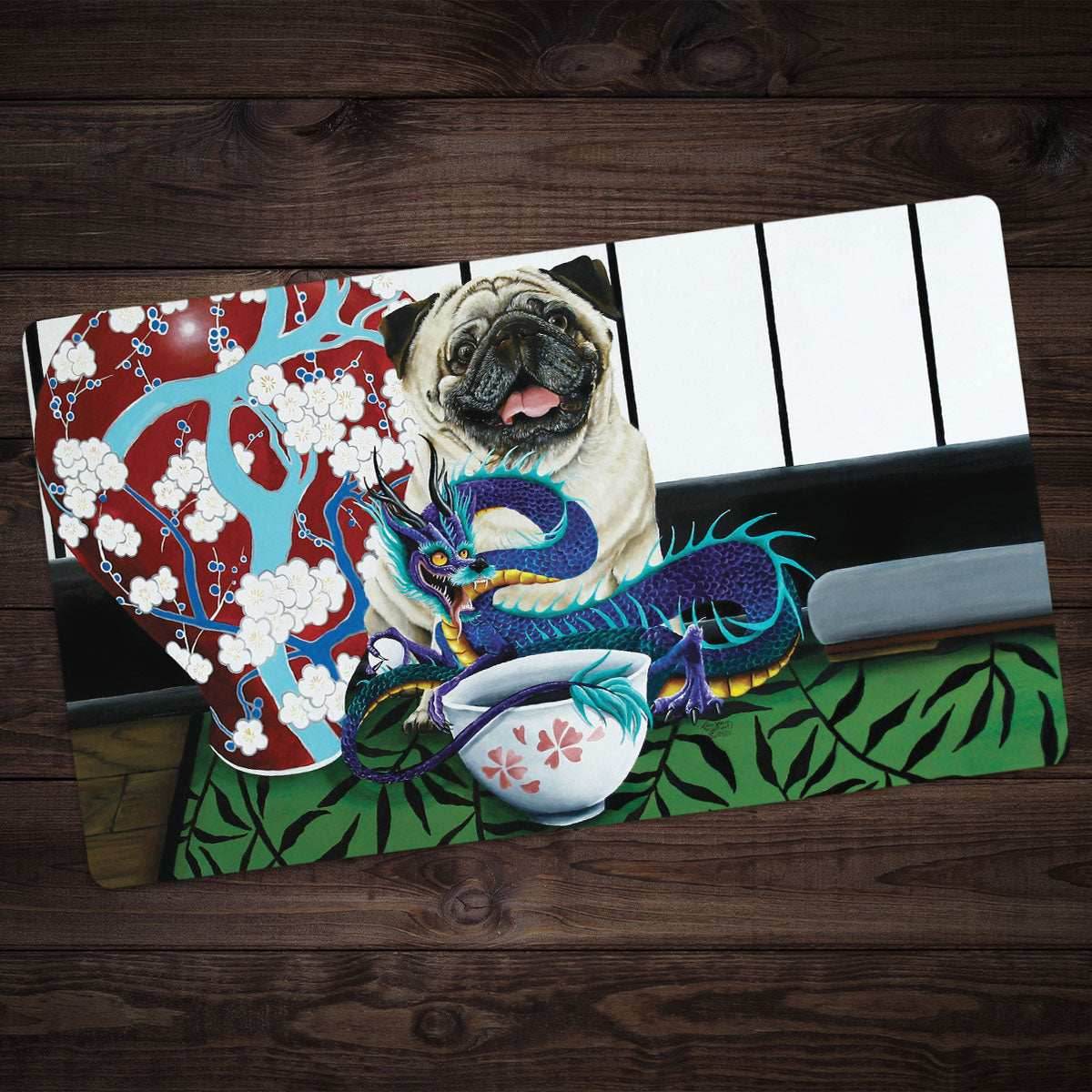 Pug And Dragon Playmat - Standard Playmat / Plain