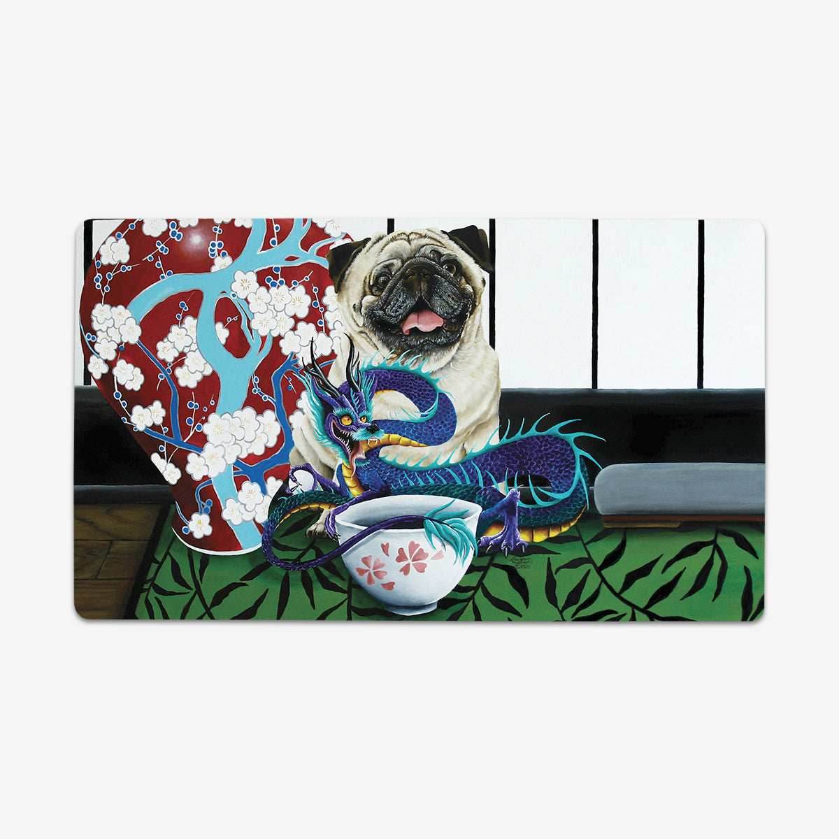 Pug And Dragon Playmat - Standard Playmat / Plain