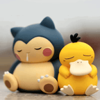 Kawaii Sleeping Snorlax, Gonbe, Psyduck Pokemon Anime Figure Set