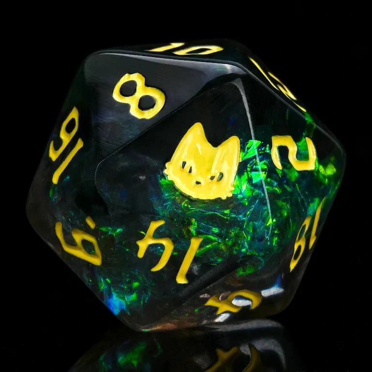 Kickstarter Dice — Mysterious Cat Resin Dice Set