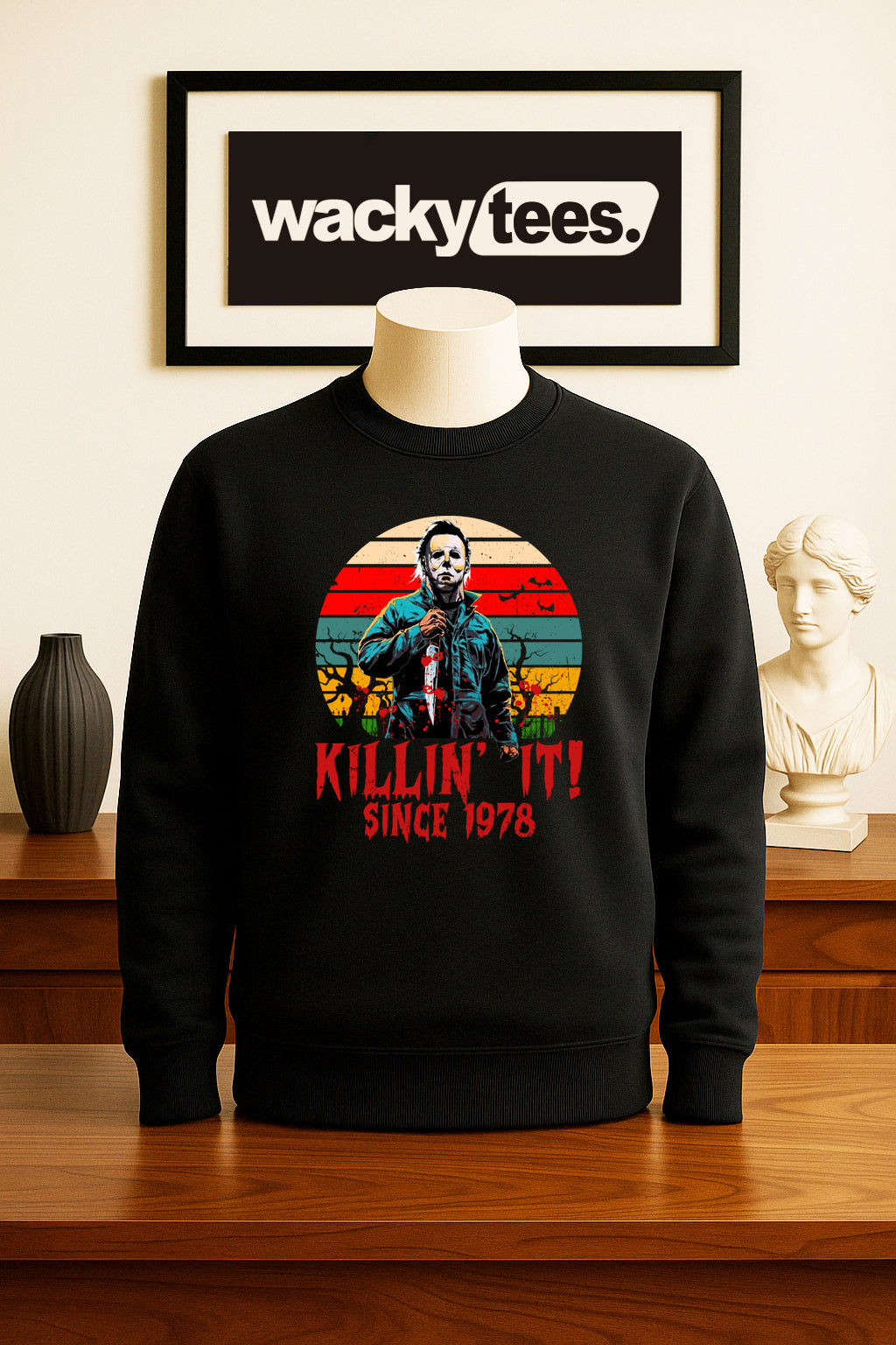 Killin It Since 78 Michael Myers Horror Terror Halloween Graphic Tee Shirt