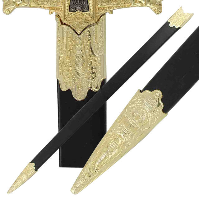 King Solomon Medieval Crusader Replica Short sword Black-1