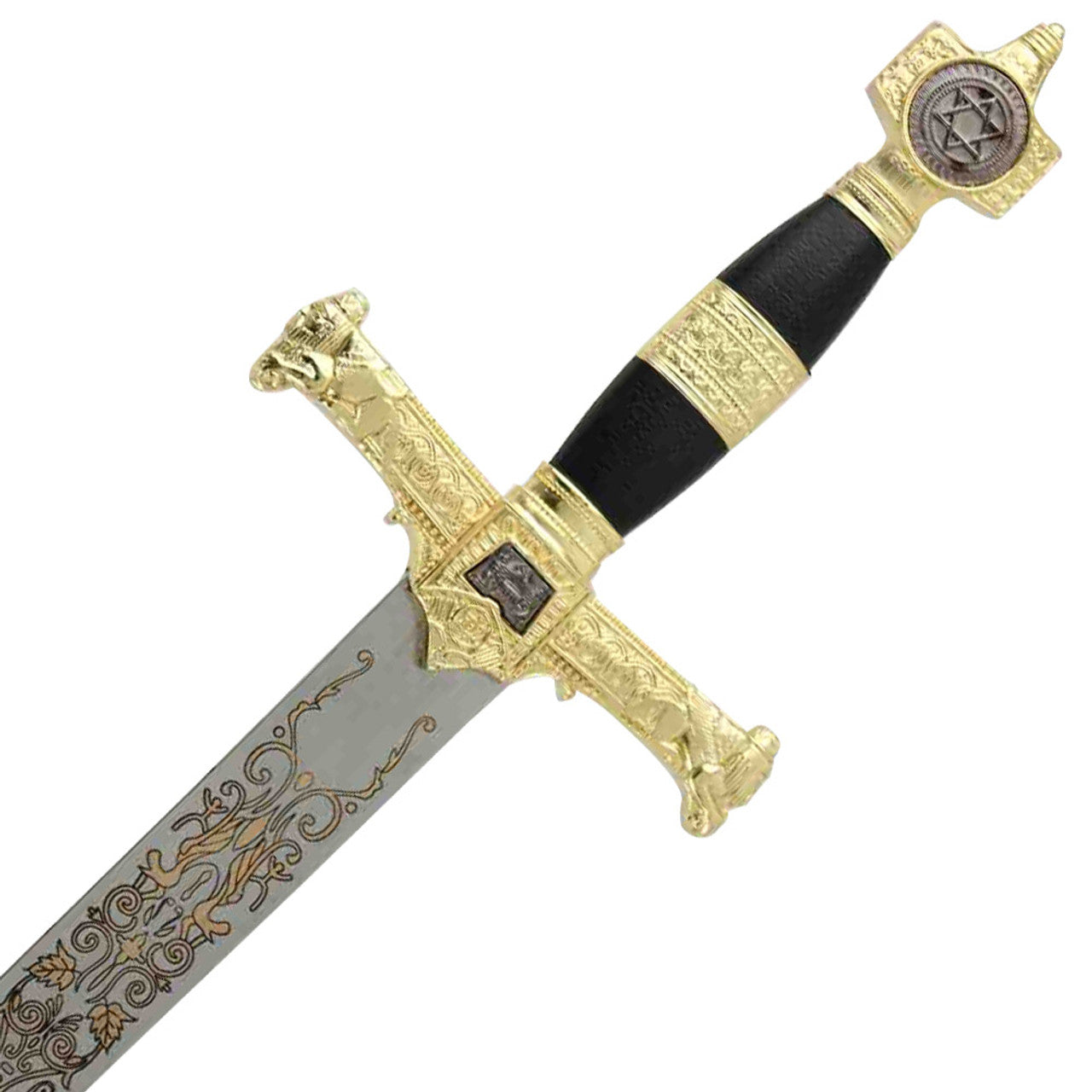 King Solomon Medieval Crusader Replica Short sword Black-3