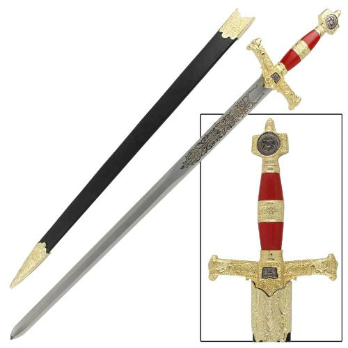 King Solomon Short Sword Majestic Red and Gold Edition-0
