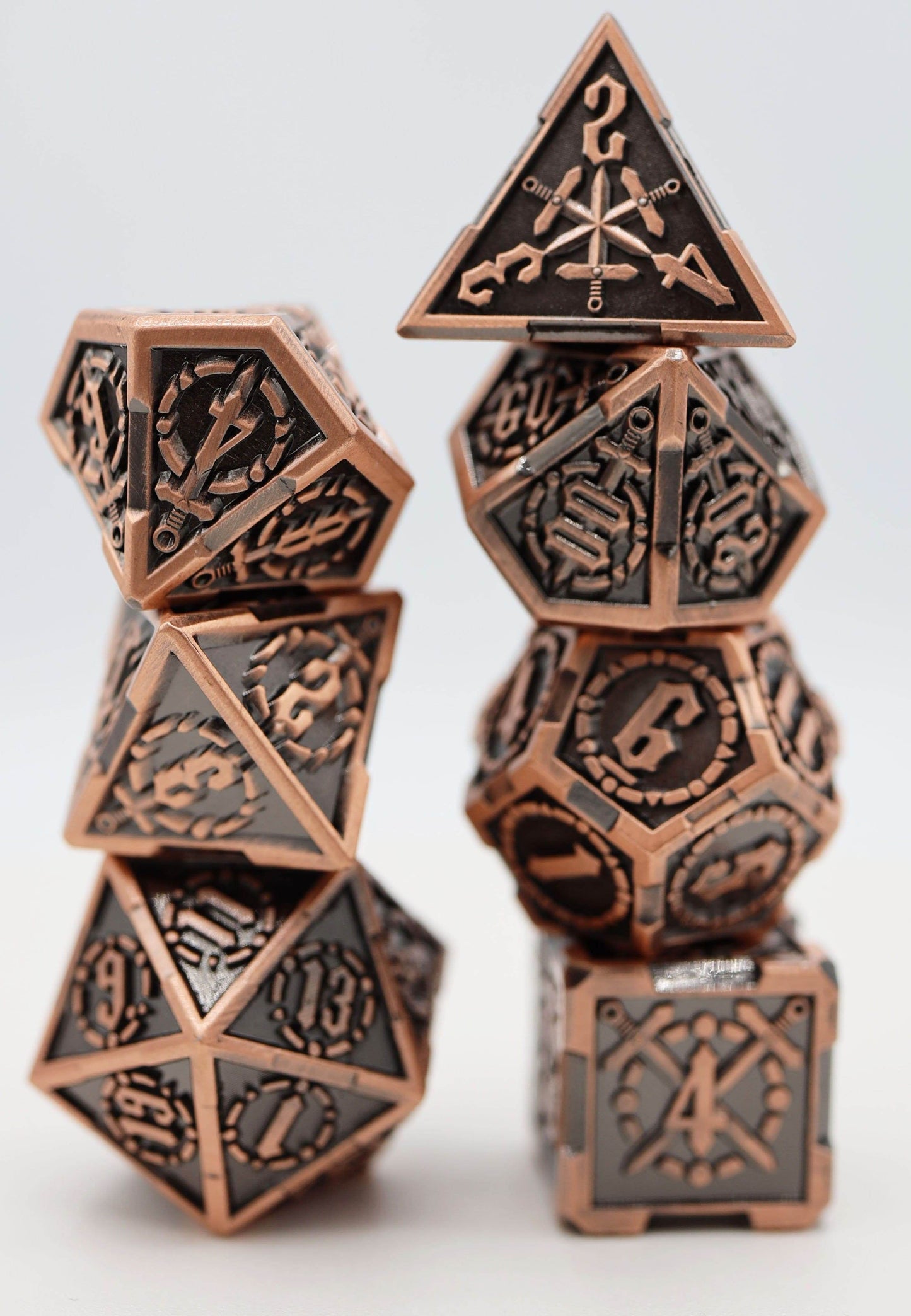 Crossed Swords: King Arthur's Sword - Metal RPG Dice Set - 