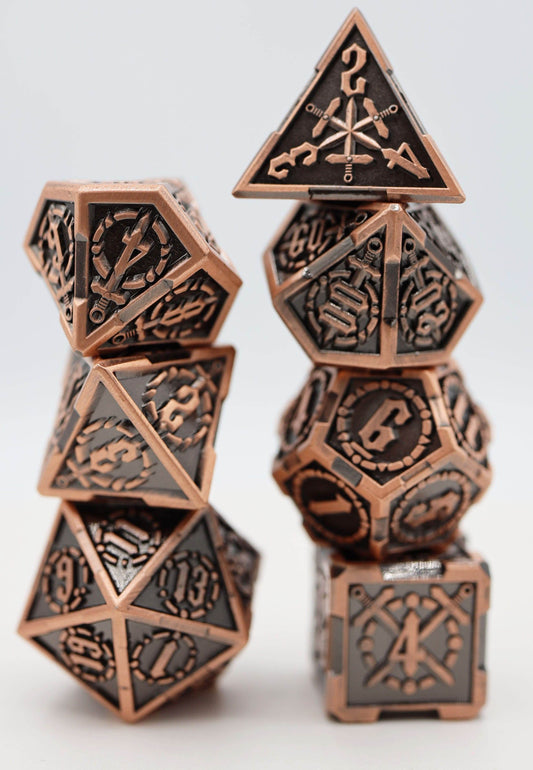 Crossed Swords: King Arthur's Sword - Metal RPG Dice Set - 