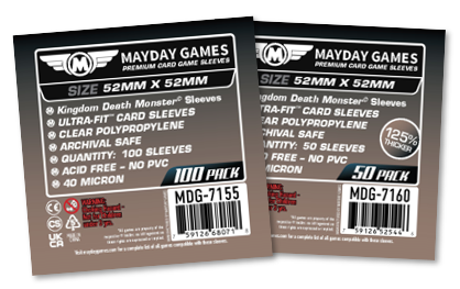 "Kingdom Death Monster" Compatible Card Sleeves (52x52mm)  Standard 7155 or Premium 7160
