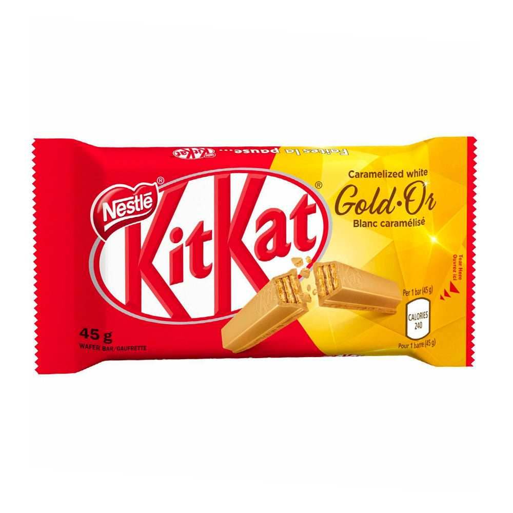 Kit Kat Gold Caramelized White Wafer Chocolate Candy Bar (45g) - 