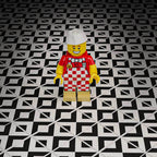 Black & White Kitchen / Diner Flooring - B3 Customs® Printed 2x2 Tile - 