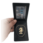 CL-HH Knight Rider in leather wallet with KITT Operator License on Metal Card (challenge coin) - 