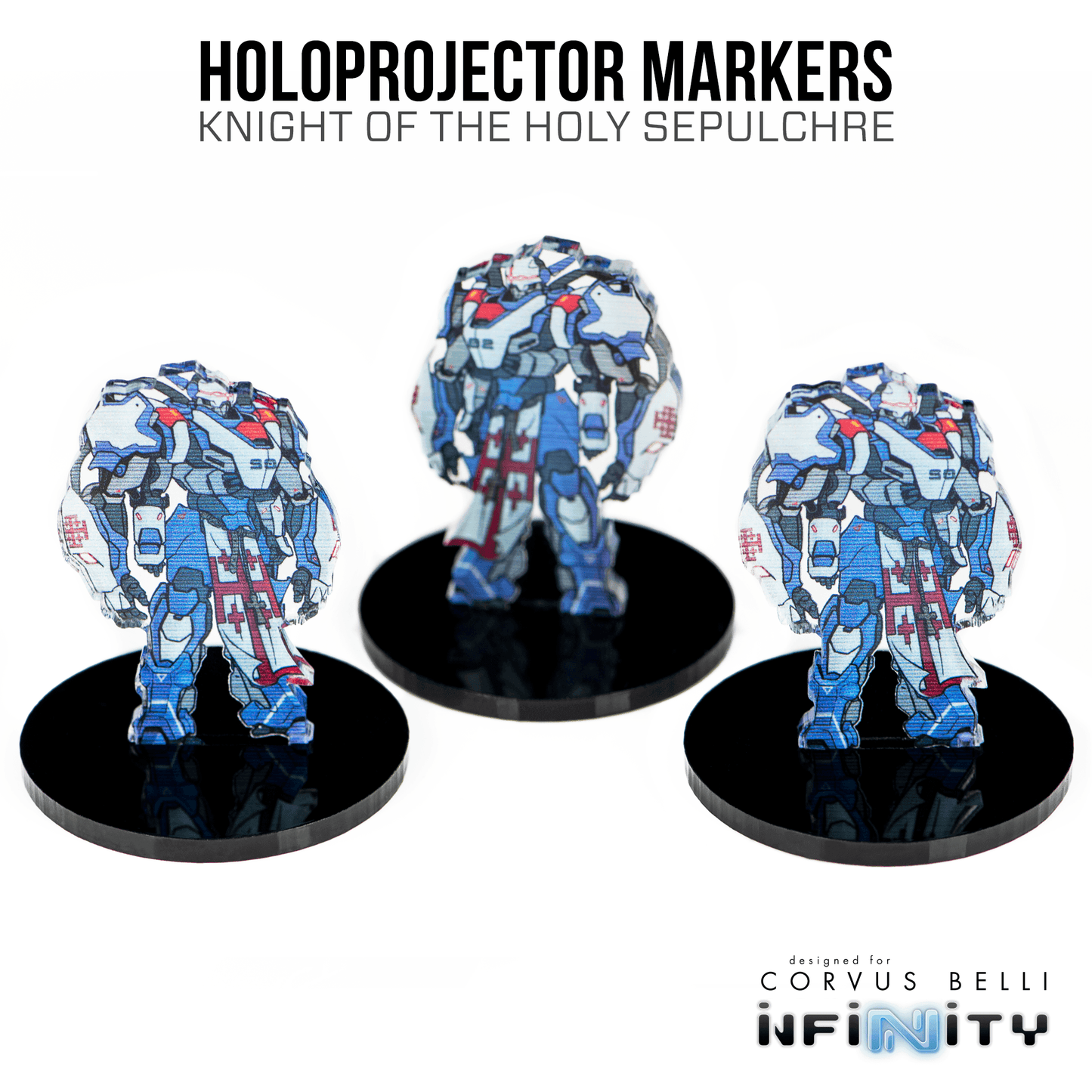 3D Holoprojector / Decoy Markers - Knight of the Holy Sepulchre (40mm)