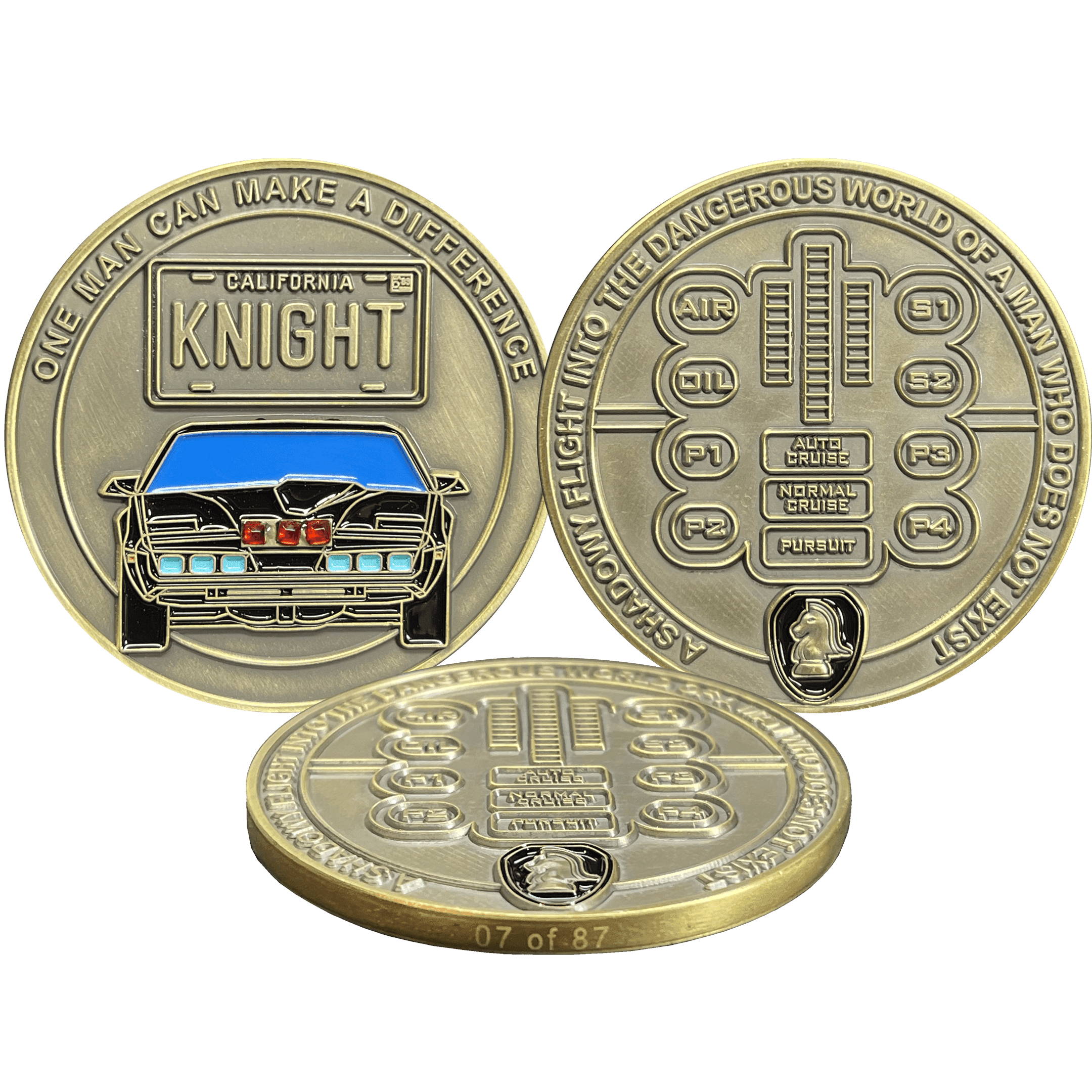 BL13-008 Knight Rider license plate KITT voice box Challenge Coin with serial number - 