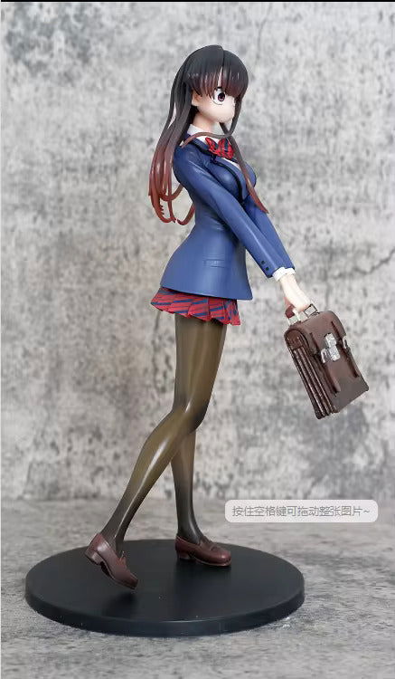 Komi Shouko Anime Figure, Komi Can‘t Communicate School Uniform Action Figurines PVC Statue 25 CM