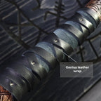 Hand-forged "Ragnarok Kratos axe" with carved handle and Luminescent Glow-in-the-Dark Runes