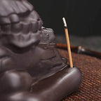 Halloween Skull Backflow Incense Burner Stick Holder - 