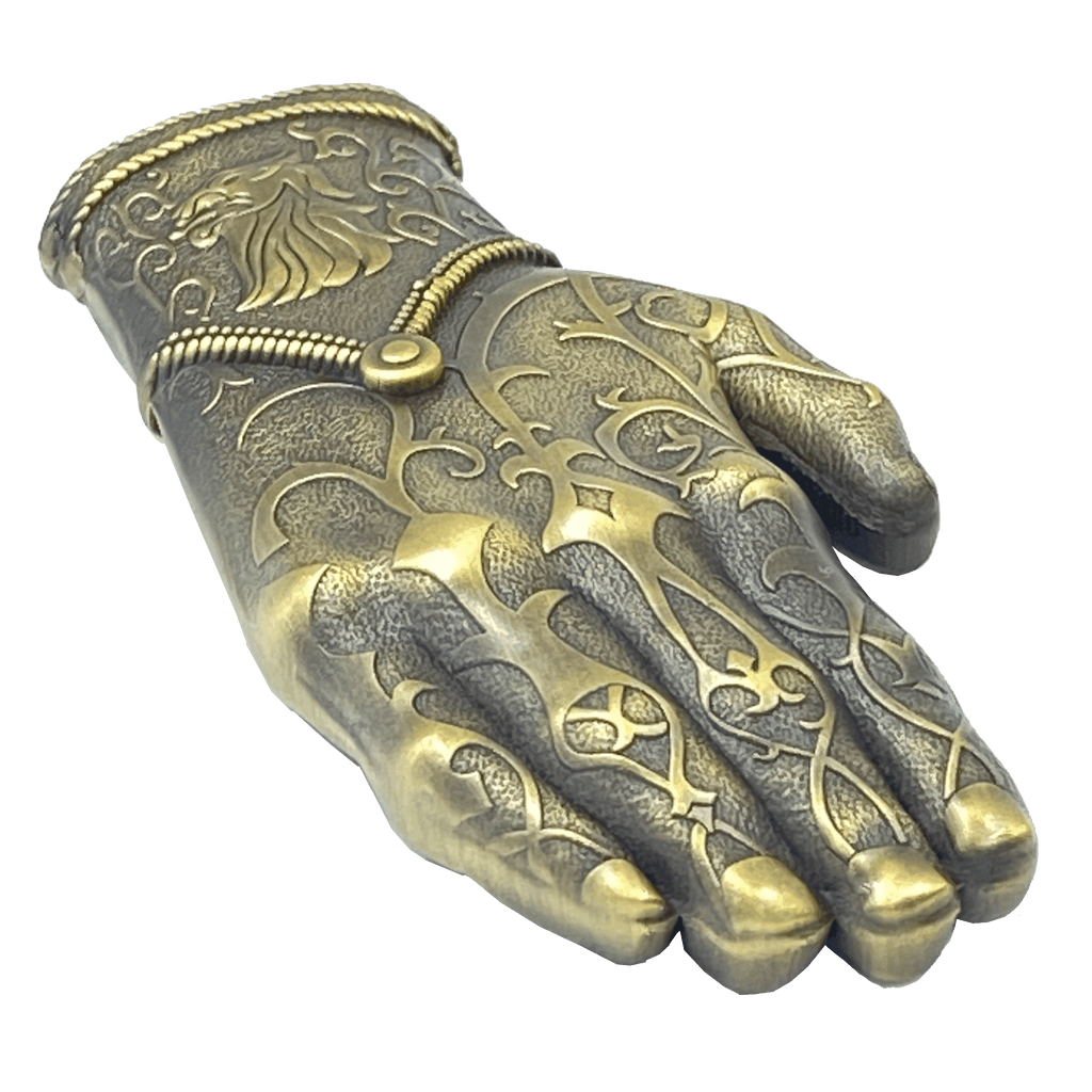 AA-016 Kingslayer Game of Thrones inspired GoT Jamie Lannister gold hand glove challenge coin - 