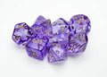 Translucent Polyhedral Lavender/gold 7-Die Set (with bonus die) - 