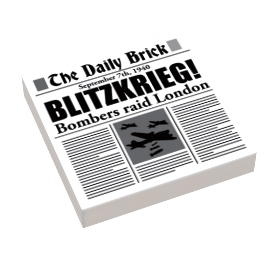 B3 Customs® Blitzkreig (London Invasion) WW2 Newspaper (2x2 Tile) - 