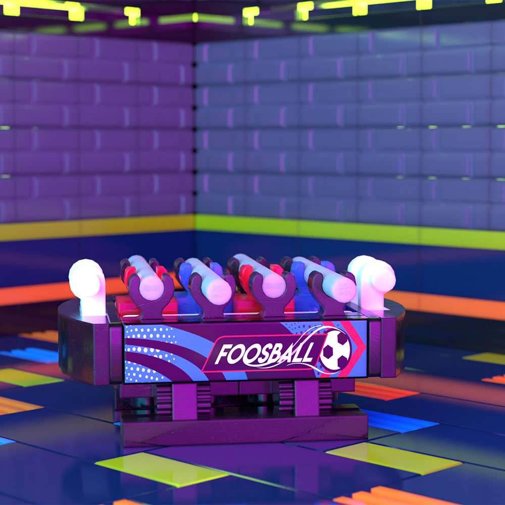 Foosball Table B3 Customs Arcade Building made using LEGO parts - 