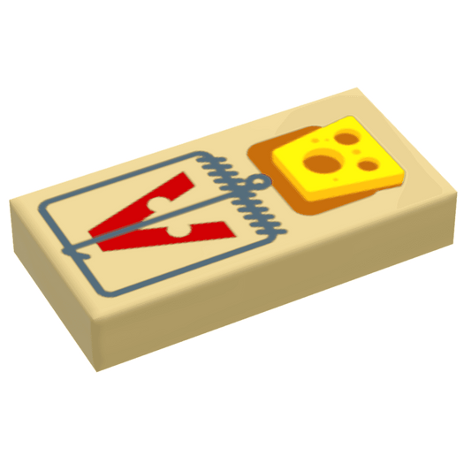 B3 Customs® Mouse Trap w/ Cheese (1x2 Tile) - 