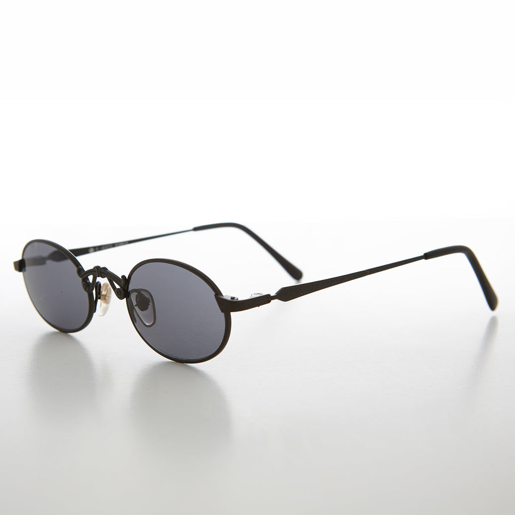Small Oval Victorian Steampunk 90s Sunglass - Leon 1