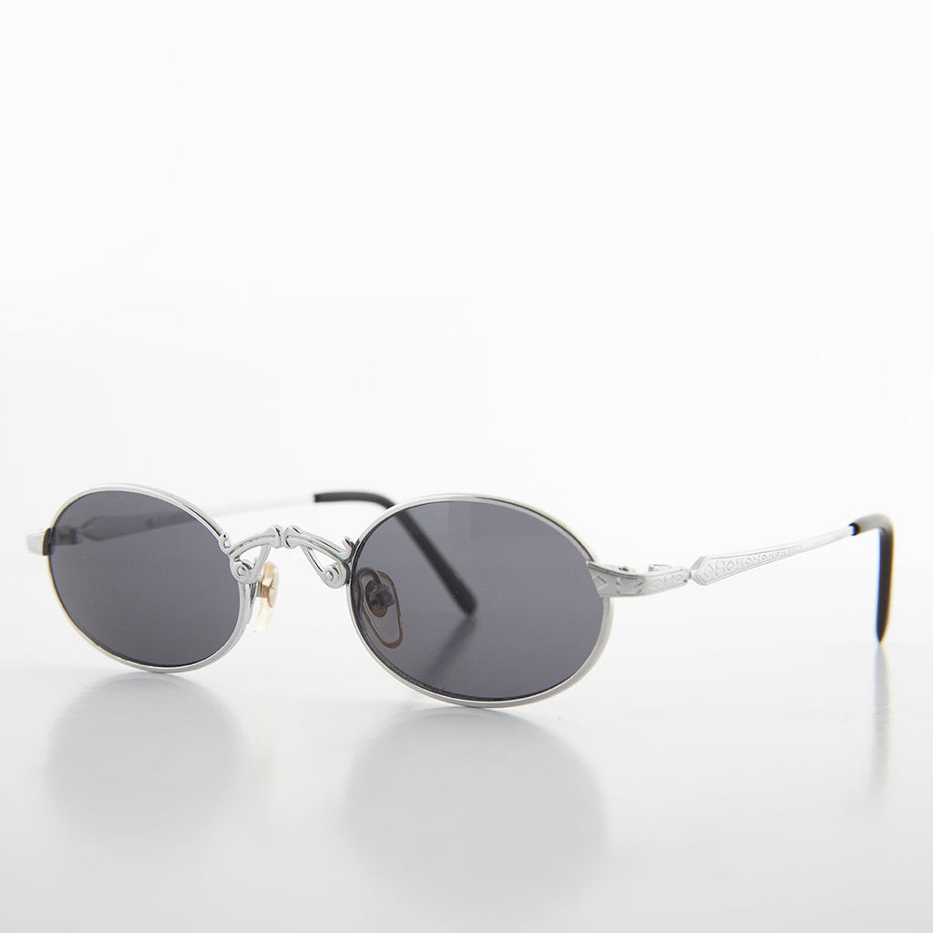 Small Oval Victorian Steampunk 90s Sunglass - Leon 1