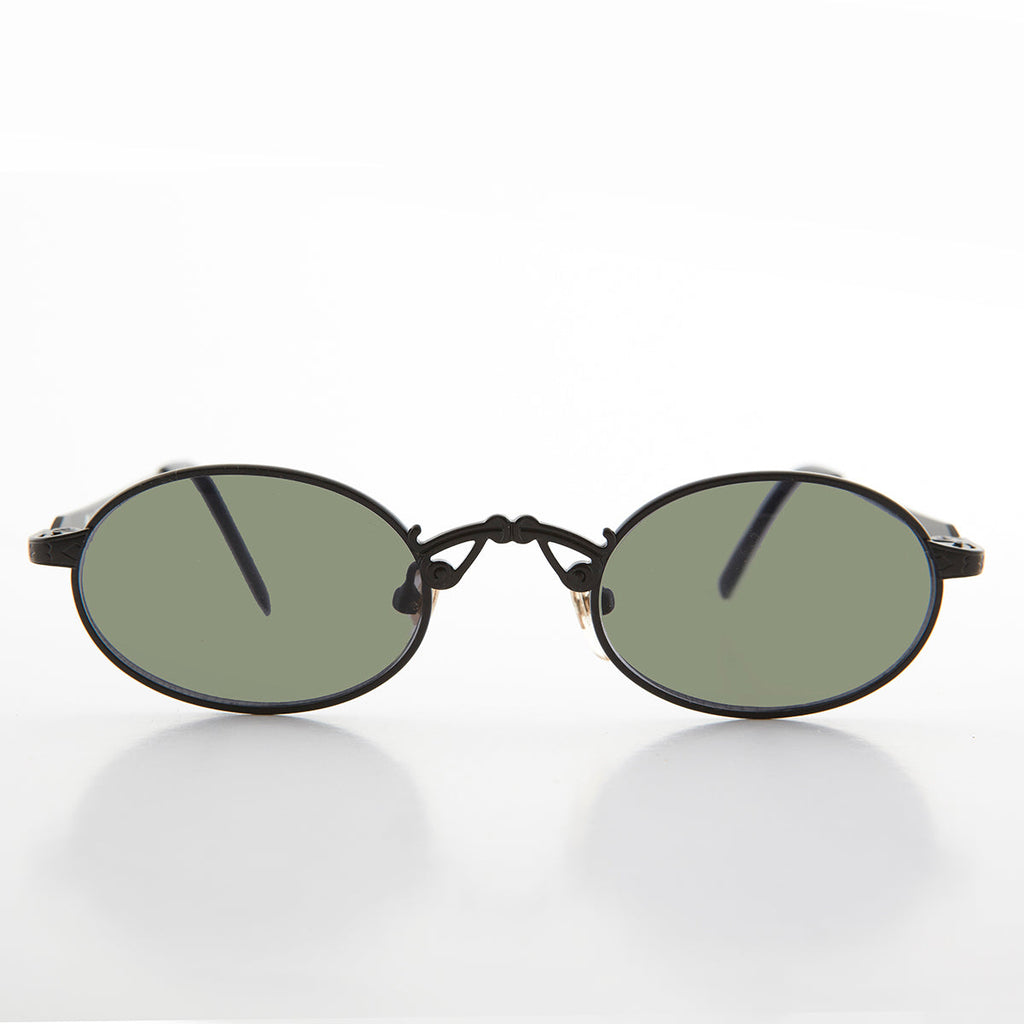 Small Oval Victorian Steampunk 90s Sunglass - Leon 1