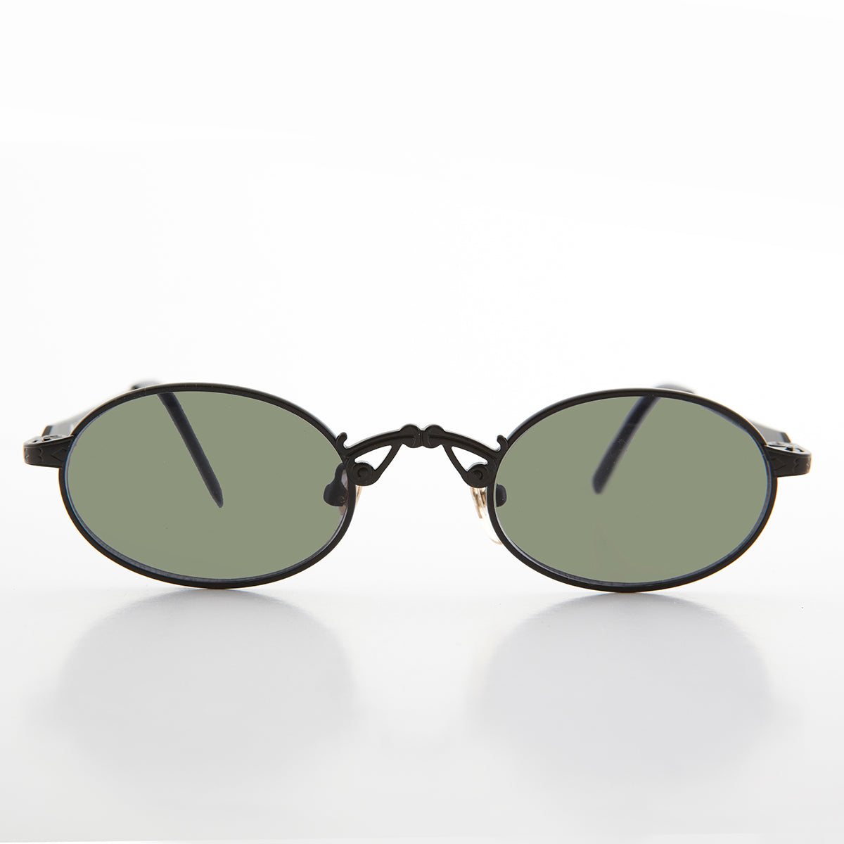 Small Oval Victorian Steampunk 90s Sunglass - Leon 1