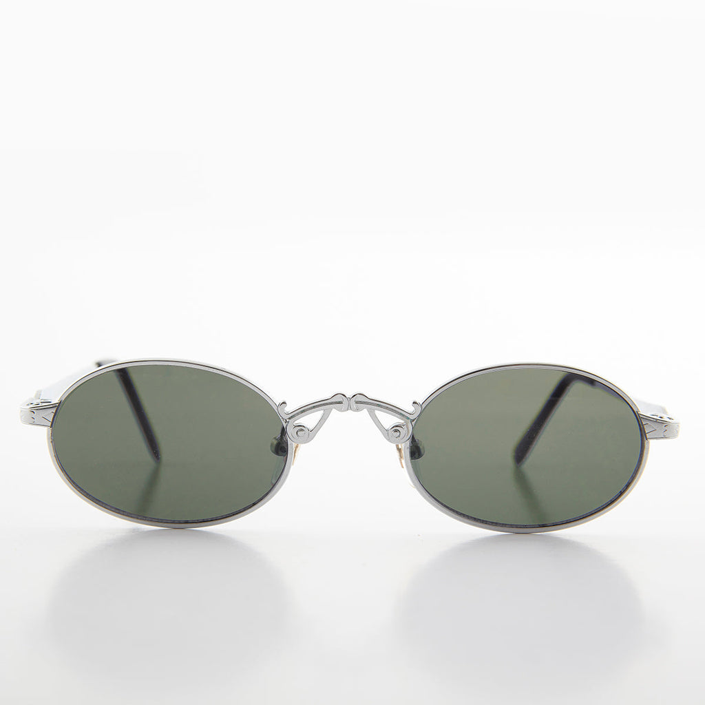 Small Oval Victorian Steampunk 90s Sunglass - Leon 1