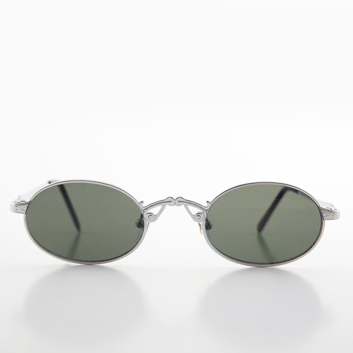 Small Oval Victorian Steampunk 90s Sunglass - Leon 1