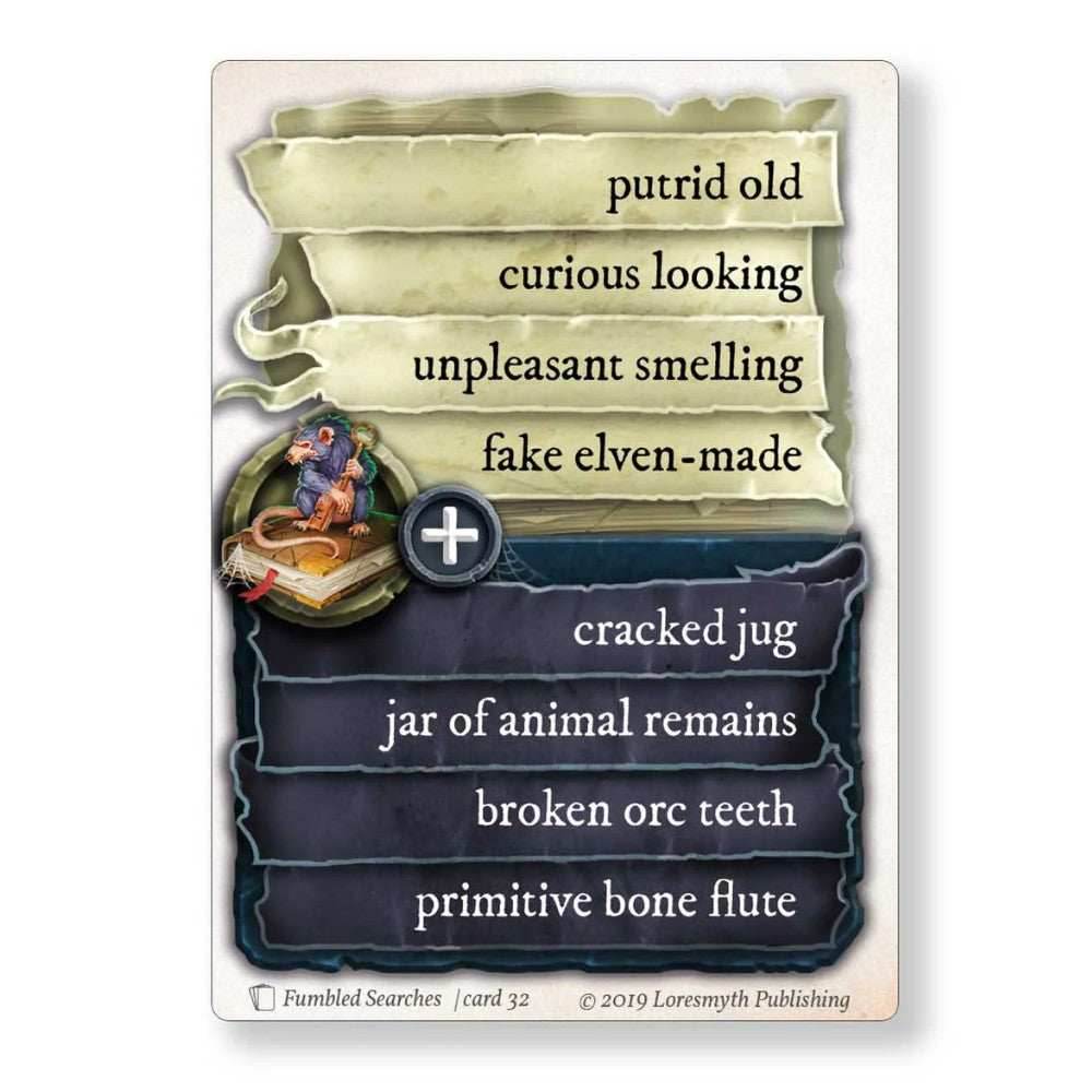Dungeon Discoveries - Fumbled Searches - Card Deck - 