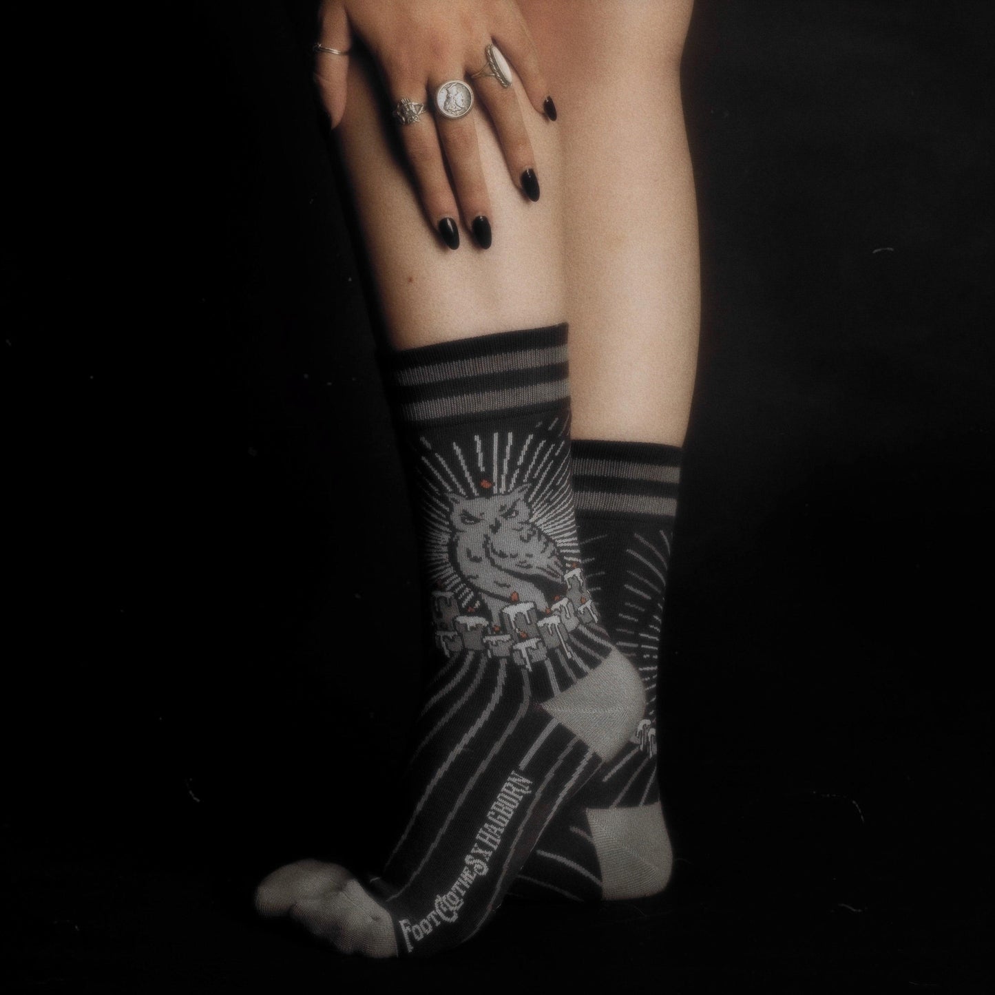 Night Owl FootClothes x Hagborn Collab Crew Socks-1