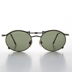 90s Oval Steampunk Sunglass Optical Quality - Lucian