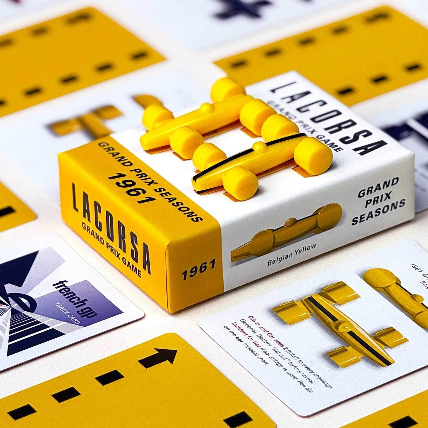 Lacorsa 1961 Racecar Set: Belgian Yellow - 