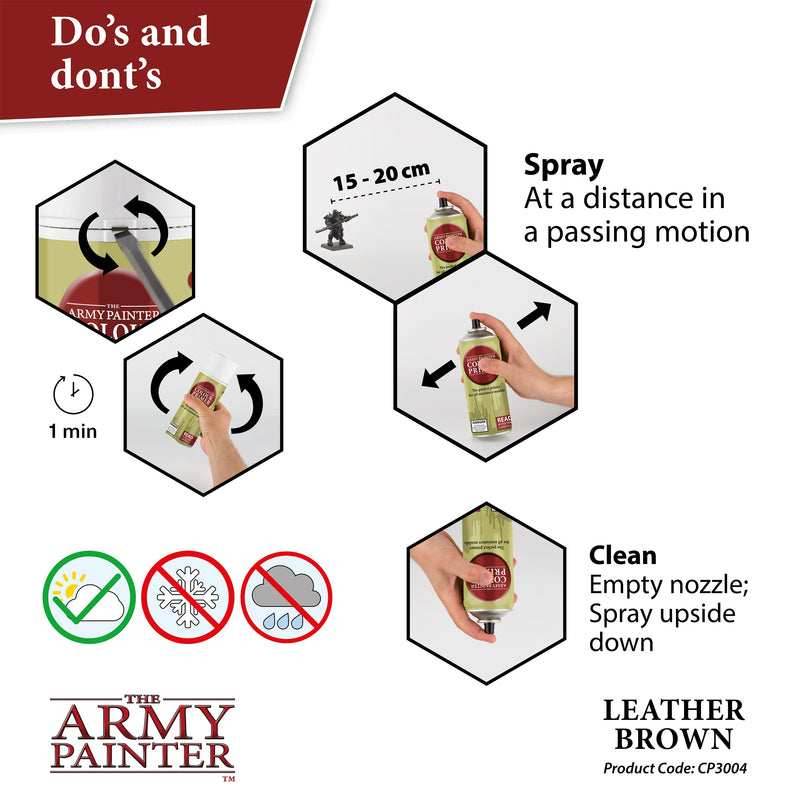 Army Painter Colour Primer: Leather Brown - 