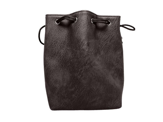 Grand sac à dés autonome en cuir noir Lite – sans motif imprimé