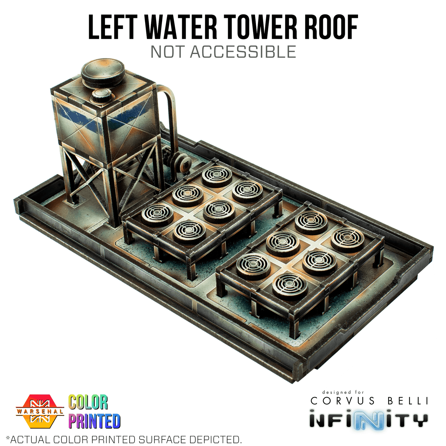 Xiguan Components - Roofs - Left Water Tower / Color Printed