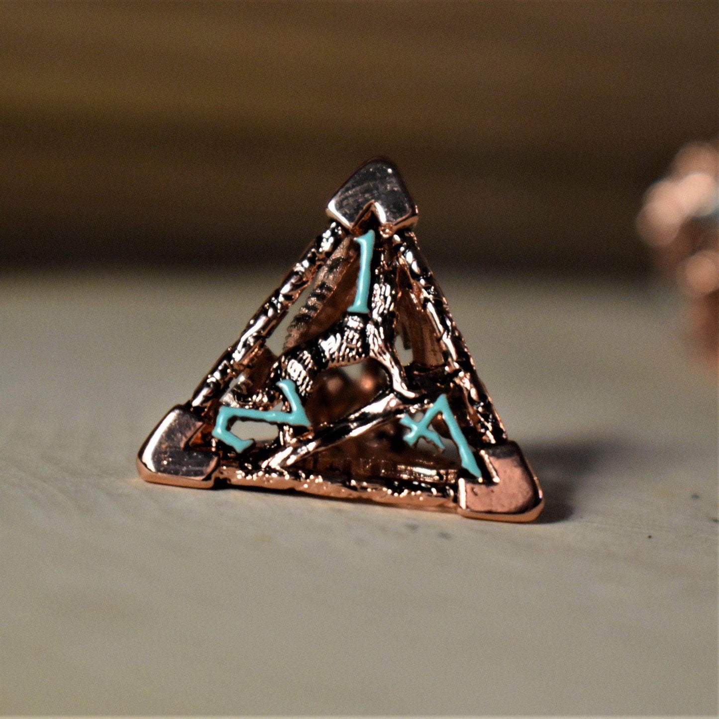 Legends of Valhalla - Copper and Blue Hollow Metal Dice Set - 